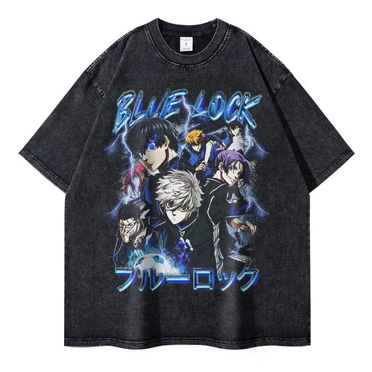 Blue Lock Vintage Oversized T Shirts