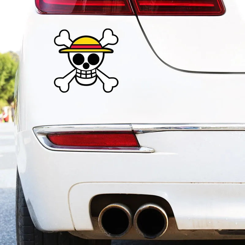 One Piece Luffy Sticker Peeking Glass Vinyl Decal