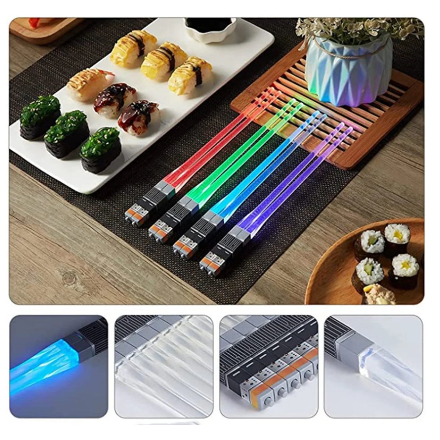 Pair of Star Wars-Inspired Lightsaber Chopsticks