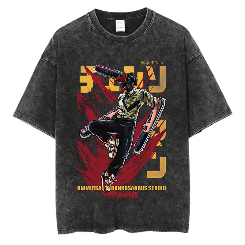 Anime Chainsaw Man Oversized  T-Shirt (Variants Available)