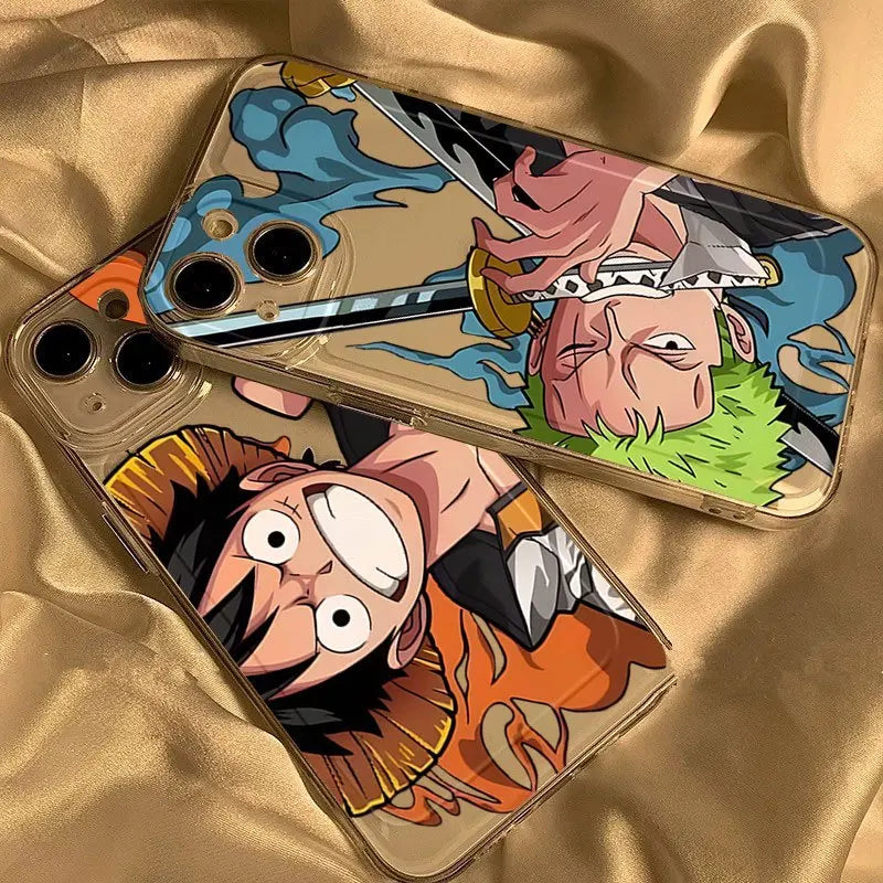 One Piece Roronoa Zoro/Monkey D. Luffy iPhone Silicon Back Cover Case (Variants available)