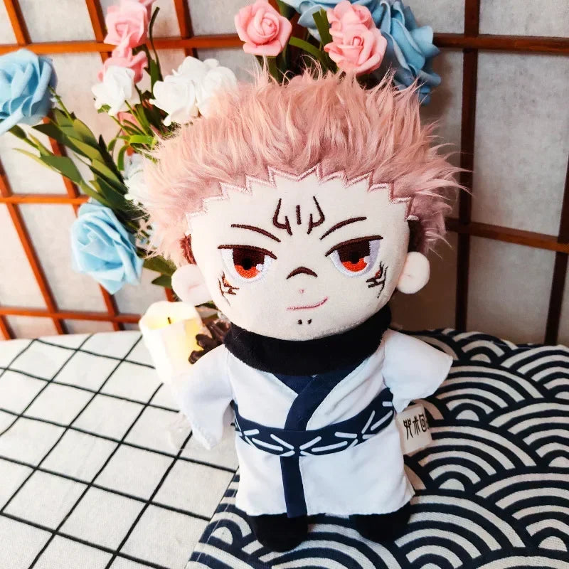 20cm Genuine Jujutsu Kaisen Plush Toys – Yuji Itadori, Satoru Gojo, Ryomen Sukuna & Megumi Fushiguro Plush Dolls