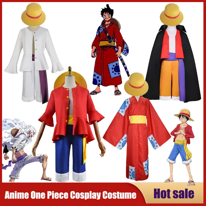 One Piece Cosplay Costume Straw Hat/ Gear 5 Monkey D. Luffy