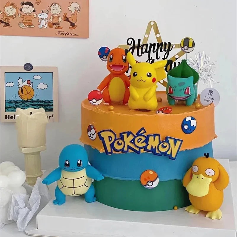 13Pcs/set Pokemon Cake Topper Anime Figure