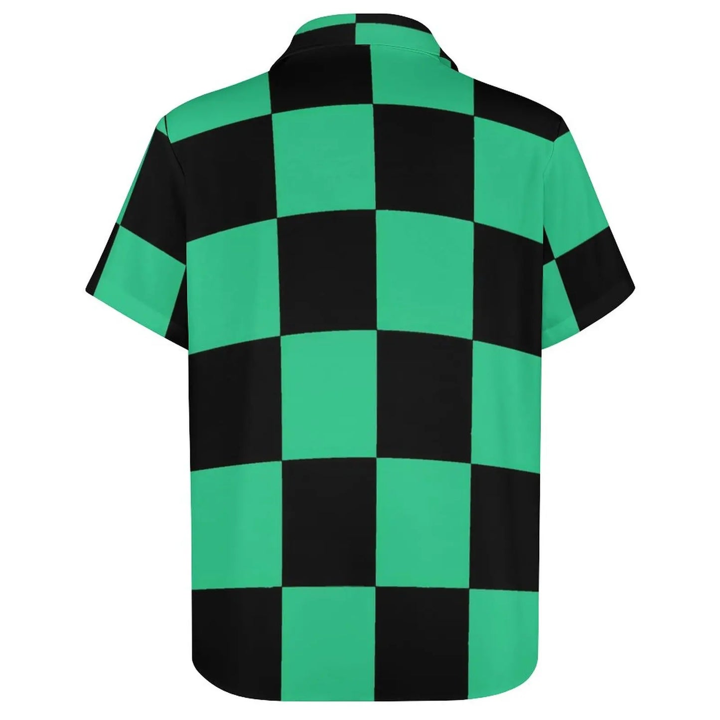 Tanjiro Kamado Green Black Plaid Shirt: Kimetsu No Yaiba Anime Demon Slayer Shirt