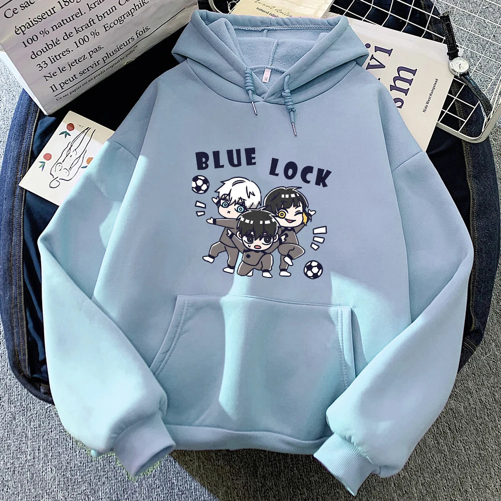 Blue Lock Football Print Plus Size Hoodie/Sweatshirt