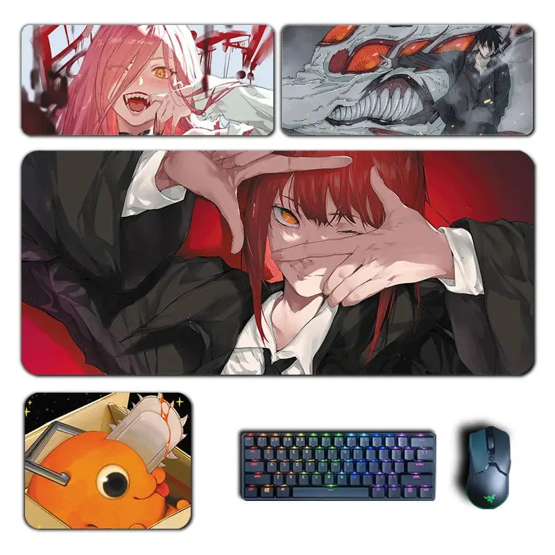 Chainsaw Man Makima, Power, Aki & Denji Gaming Mousepad (Variants Available)