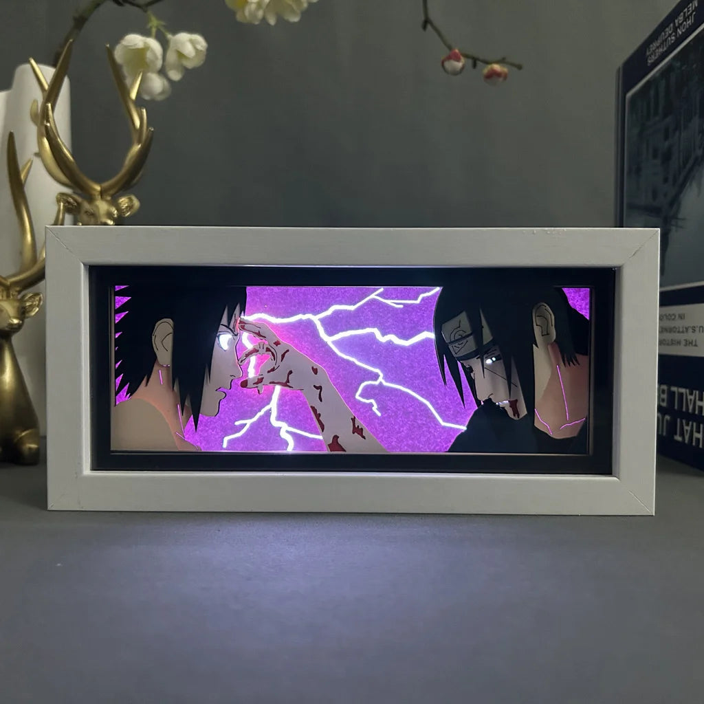 Naruto Itachi , Kakashi and Madara 3D Anime LED Lamp Light Box (Variants Available)