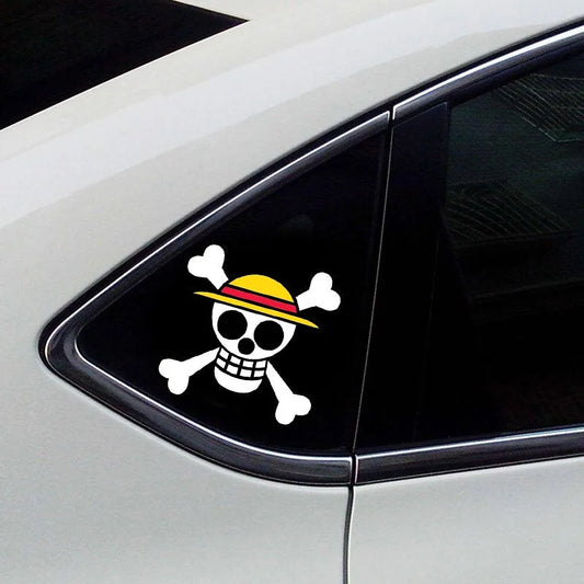 One Piece Luffy Sticker Peeking Glass Vinyl Decal