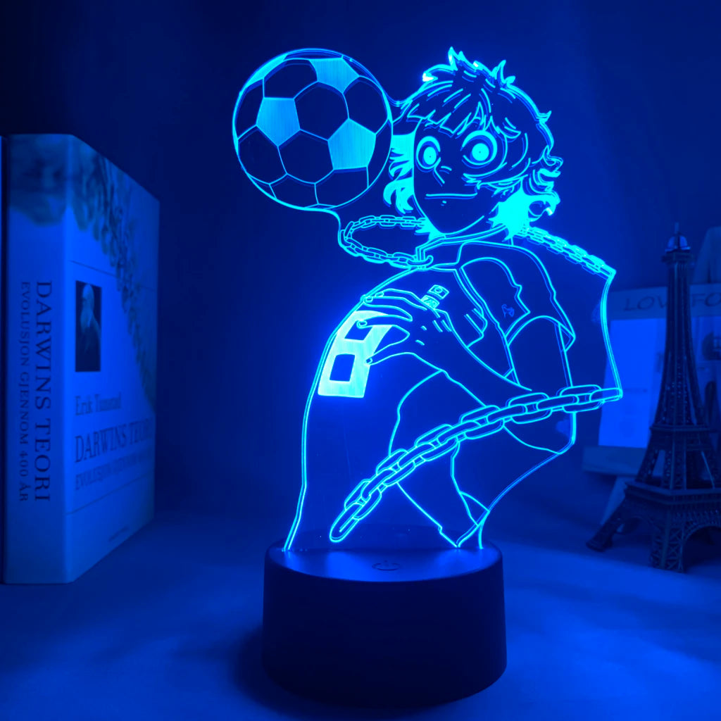 Blue Lock Anime Light Box Led Nightlight for Bedroom Decor