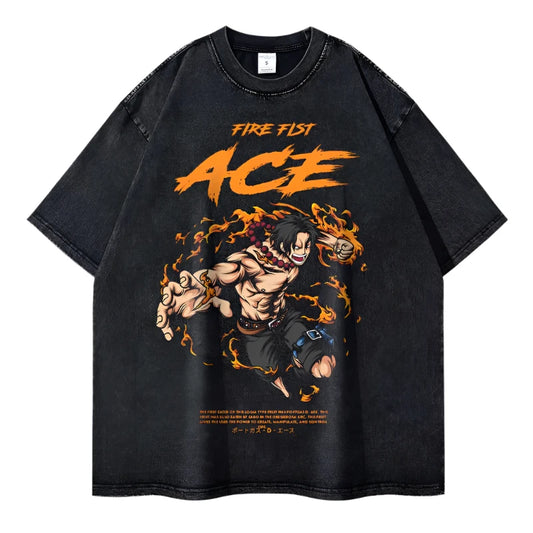 One Piece Acid Wash T-Shirt (Variants Available)