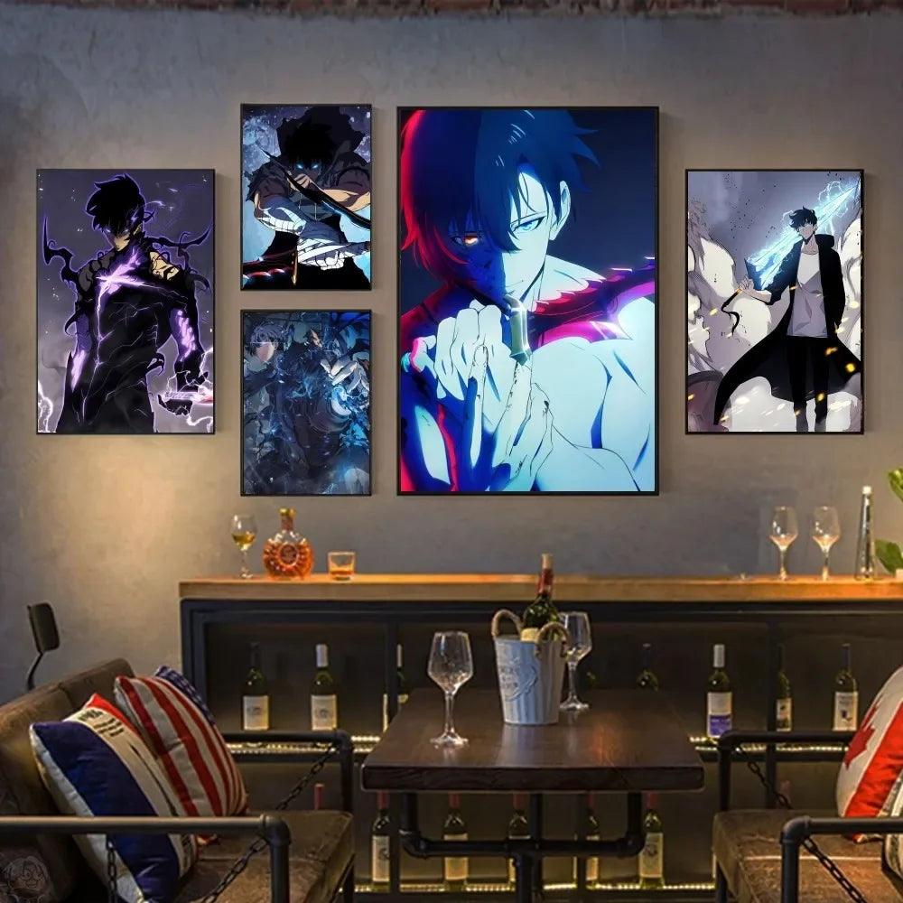 Solo Leveling Posters: Captivating Digital Art for Home & Restaurant Decor (Variants Available)