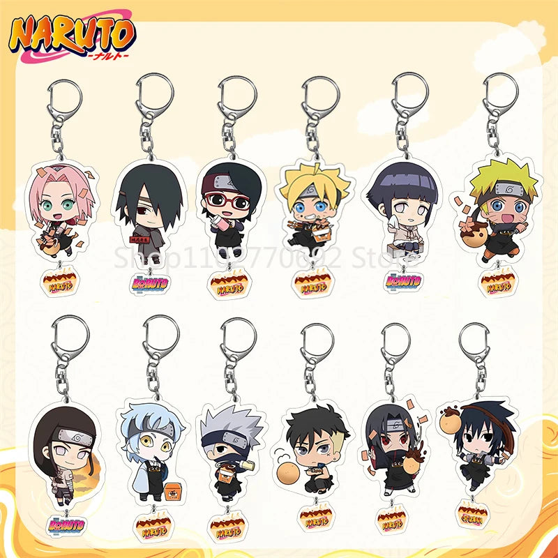 Naruto Keychain  Boruto Sasuke Sakura Kakashi Sarada Hinata Minato Set (Variant Available)