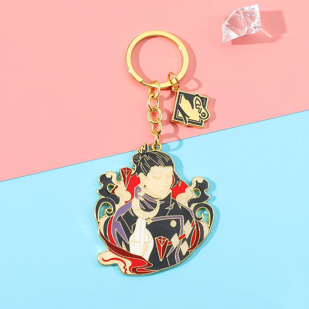 Jujutsu Kaisen Metal Enamel Keychain - Itadori Yuji, Gojo Satoru, & Fushiguro Megumi