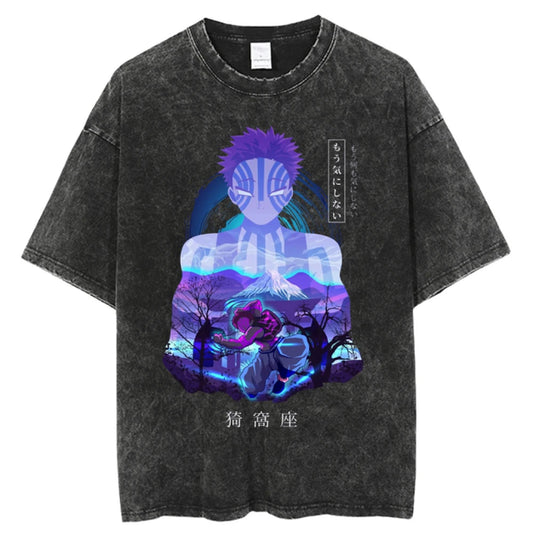 Demon Slayer Hashira/Upper Moon Oversized Washed T-Shirt (Variants Available)