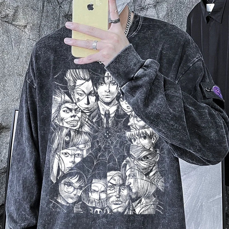 Anime HunterxHunter Chrollo Phantom Troupe T-shirt  Full Sleeve