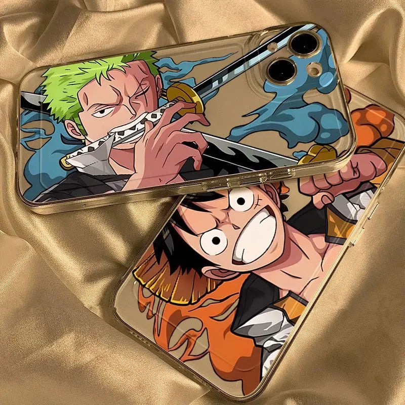 One Piece Roronoa Zoro/Monkey D. Luffy iPhone Silicon Back Cover Case (Variants available)