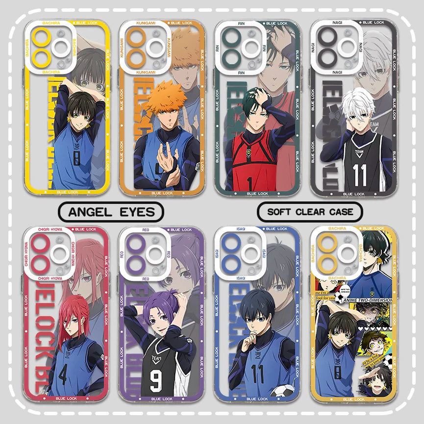 Blue Lock Anime Bachira , Isagi , Hyoma Rei iPhone Case set (Variants Available)