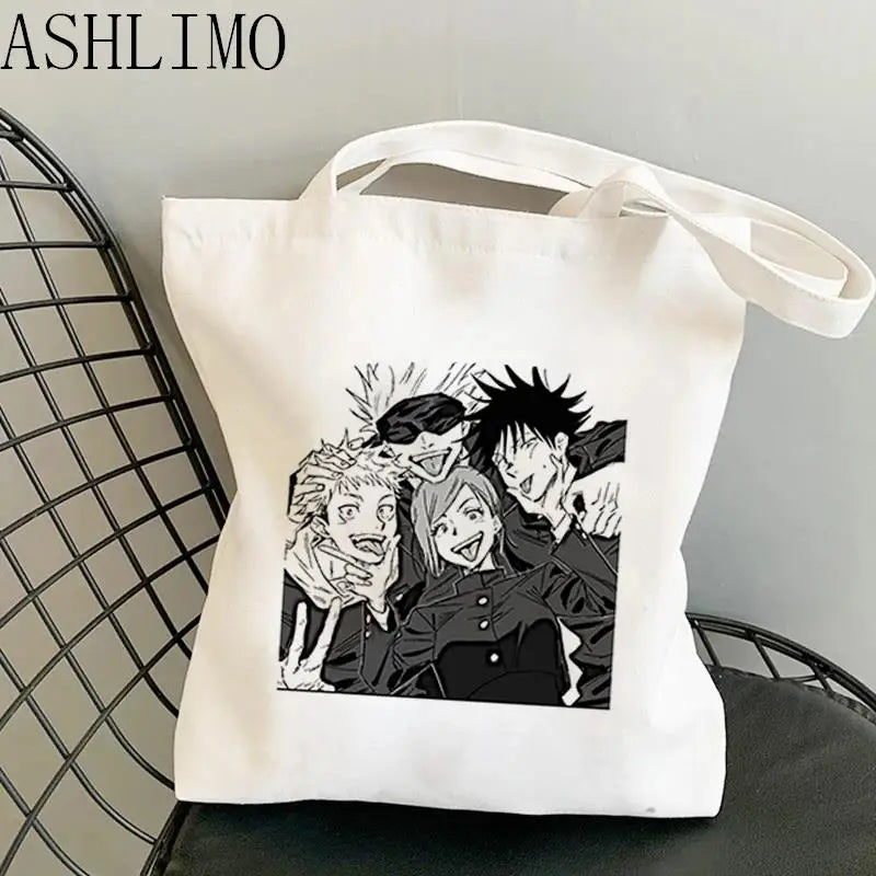 Jujutsu Kaisen Harajuku Y2K Canvas Tote Bags