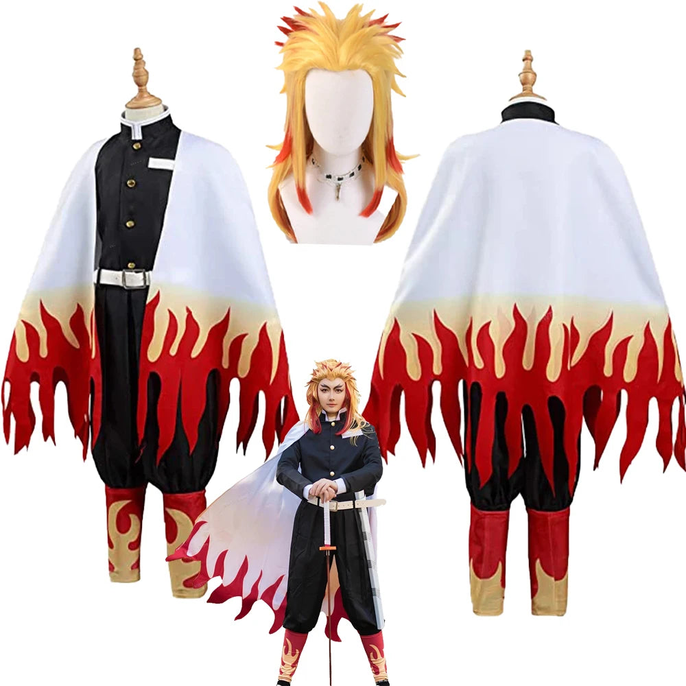 Demon Slayer Kimetsu No Yaiba Rengoku Kyoujurou Cosplay Outfit/Costume