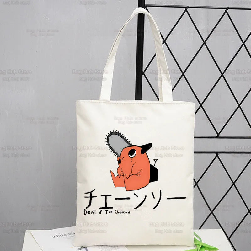 Chainsaw Man Pochita Denji Cotton/Jute Tote Bag