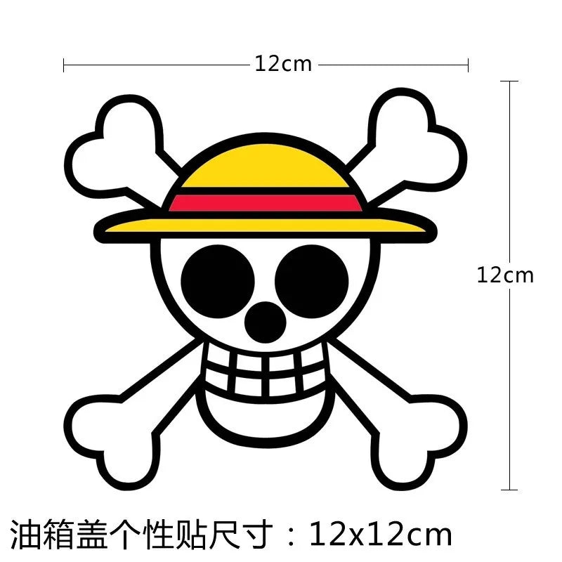 One Piece Luffy Sticker Peeking Glass Vinyl Decal