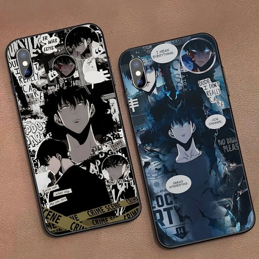 Solo Leveling Stylish Funda Shell Anime Phone Case (iPhone Variants Available)