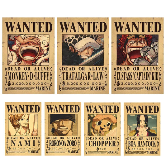 One Piece Luffy Four Emperors Wanted Posters