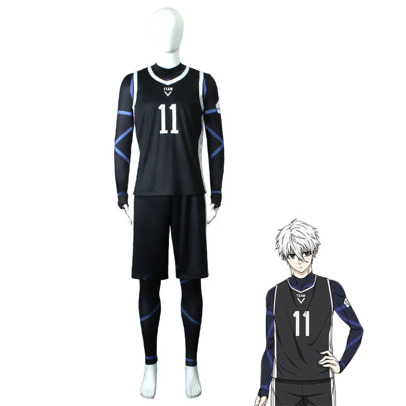 Anime Blue Lock Nagi Seishiro Cosplay Costume Jersey Set