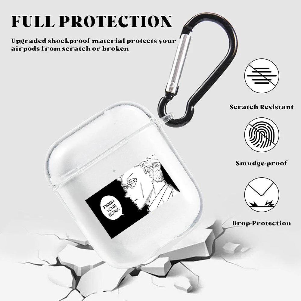 Jujutsu Kaisen Transparent TPU Case for AirPods (Variants Available)