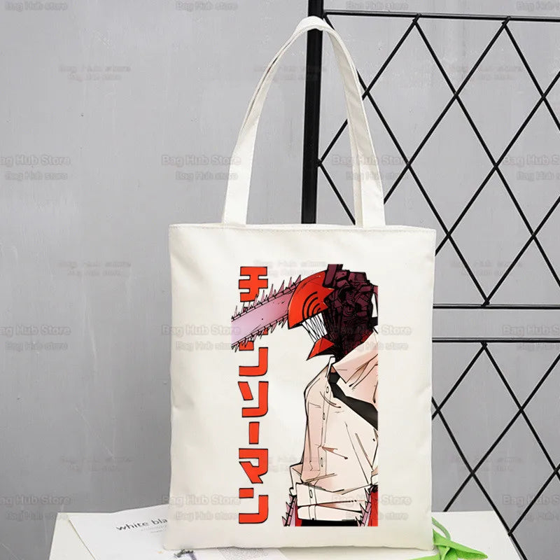 Chainsaw Man Pochita Denji Cotton/Jute Tote Bag