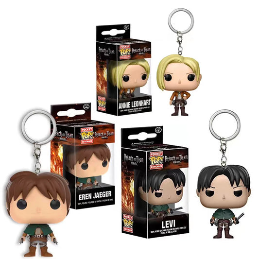 Attack On Titan Eren Levi Ackerman Annie POP Keychain