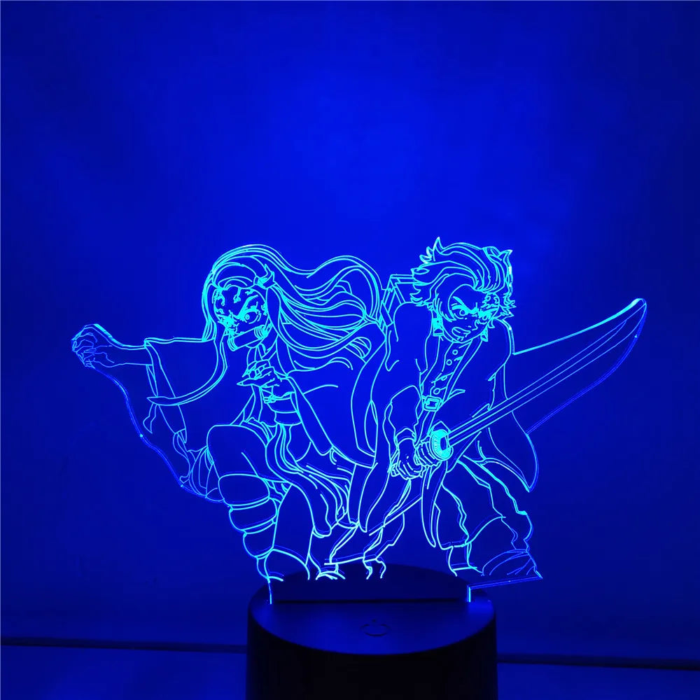 Demon Slayer Nezuko/Tanjirou/Zenitsu/Akaza LED 3D Night Lights Set 2