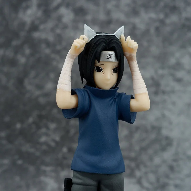 14.5CM  Naruto Childhood Uchiha Itachi Cat Ears Figures