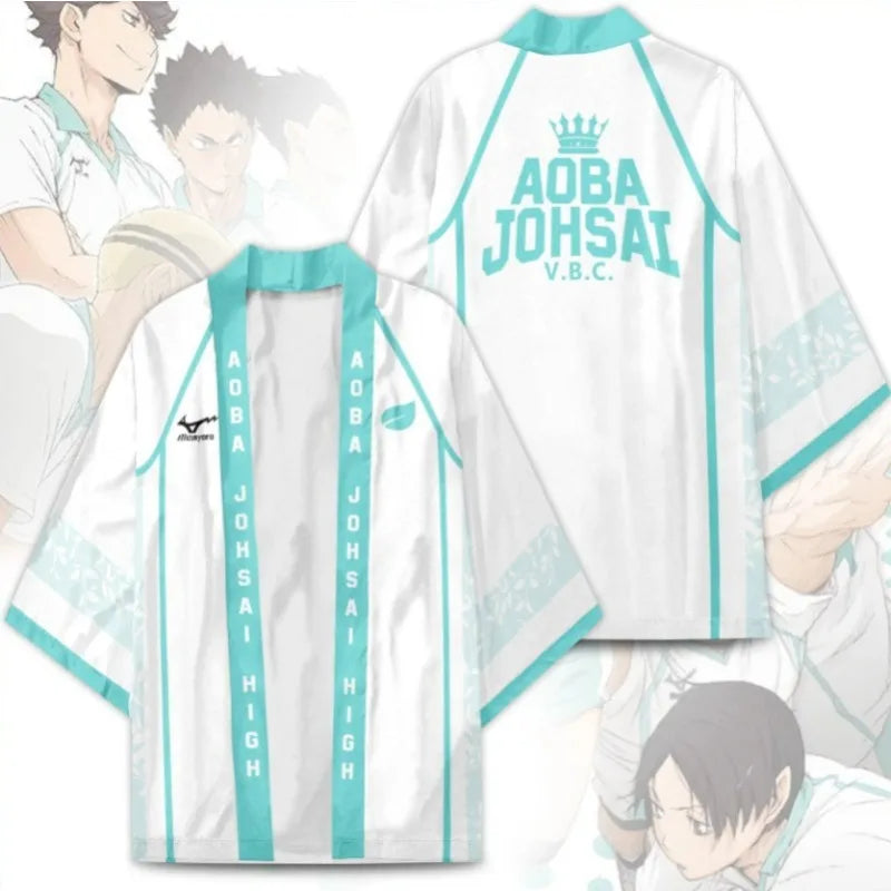 Anime Haikyuu Cosplay Costume: Oikawa Kimono Cloak, Volleyball Sportwear