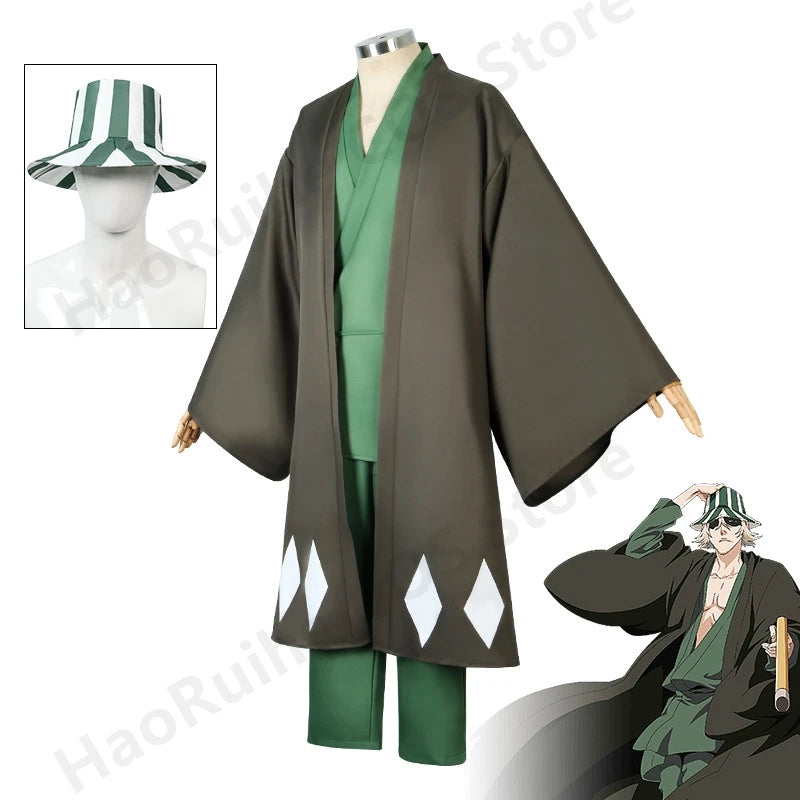 Bleach Cosplay Urahara Kisuke Gotei 13 Kimono Suit/Costume