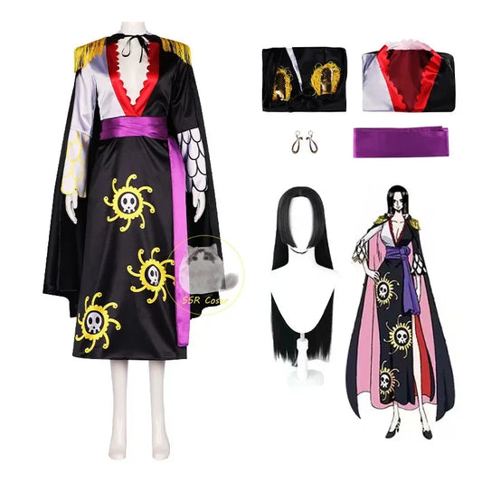 One Piece Anime Boa Hancock Cosplay Uniform