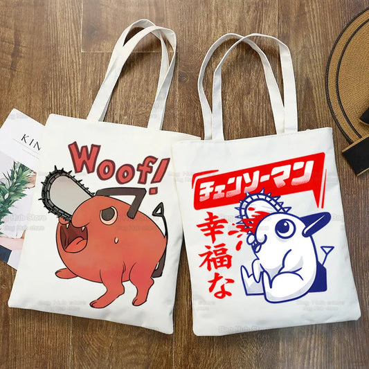 Chainsaw Man Pochita Denji Cotton/Jute Tote Bag