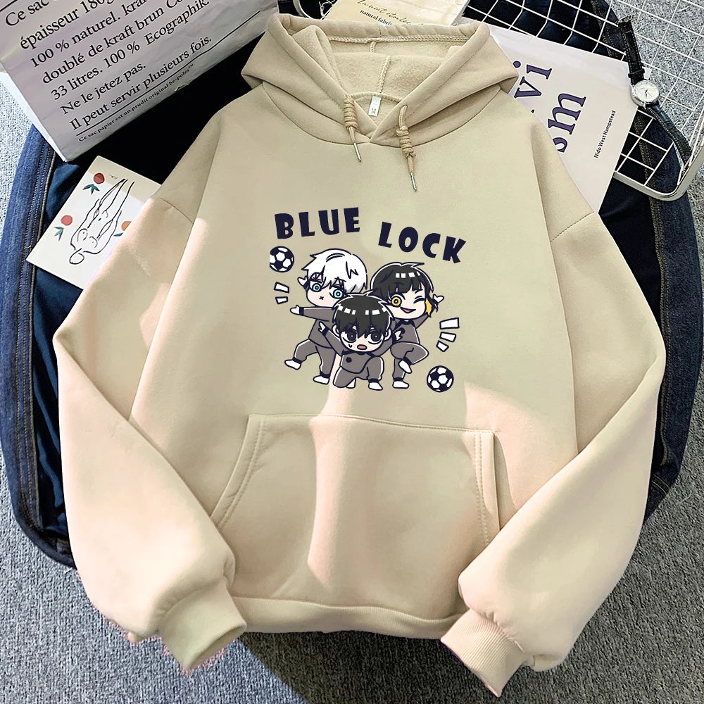 Blue Lock Football Print Plus Size Hoodie/Sweatshirt