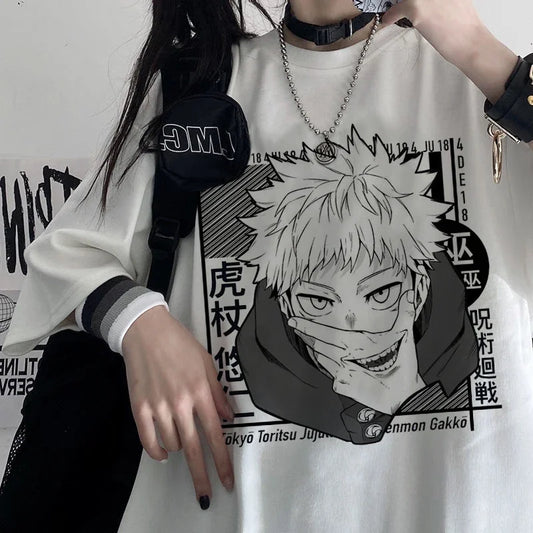 Oversized Jujutsu Kaisen Itadori/Sukuna & Gojo Tshirt/Tee