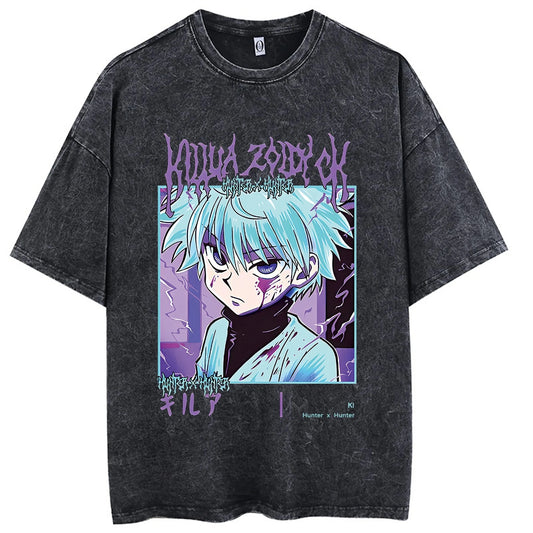 HUNTERxHUNTER Killua Acid Wash T-Shirt (Variants Available)