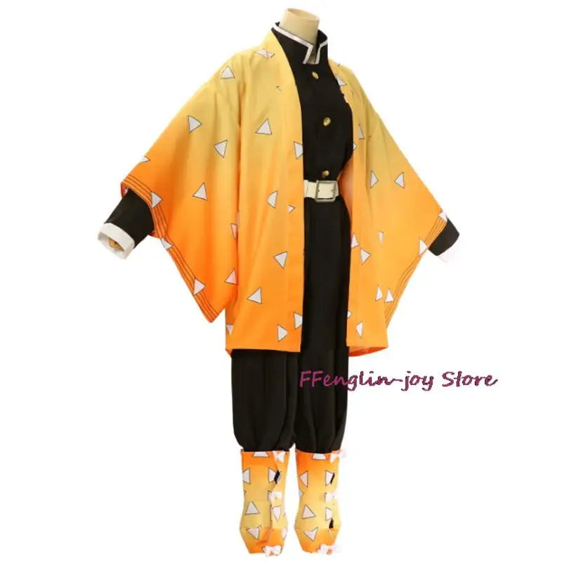 Agatsuma Zenitsu Cosplay Costume Set-Demon Slayer