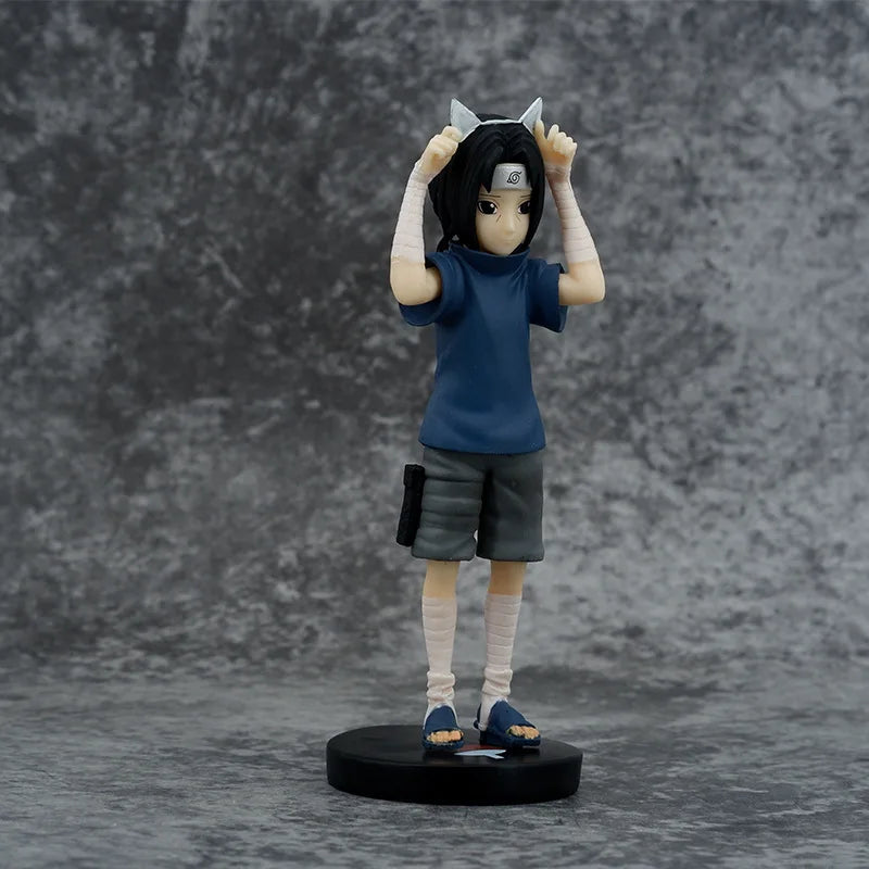 14.5CM  Naruto Childhood Uchiha Itachi Cat Ears Figures