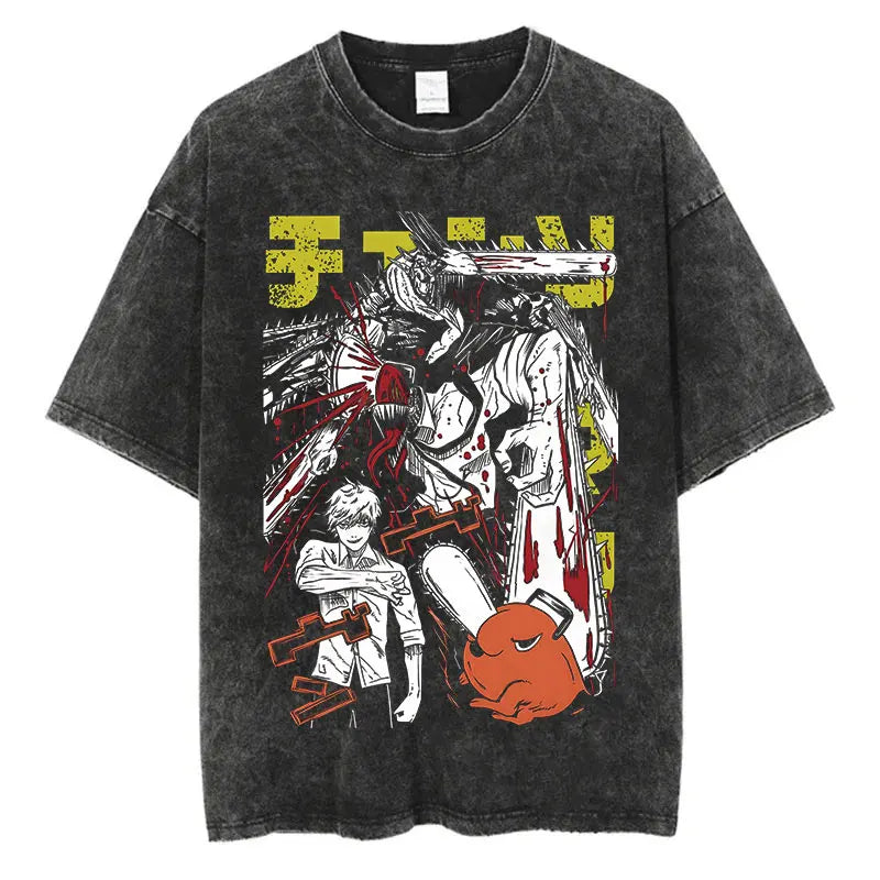 Anime Chainsaw Man Oversized  T-Shirt (Variants Available)