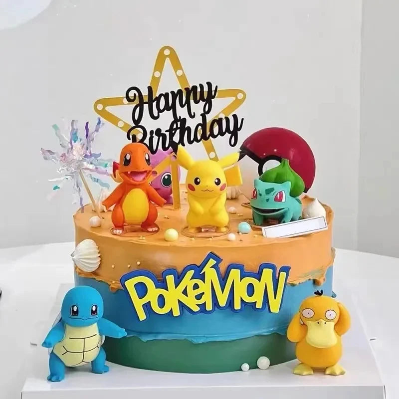 13Pcs/set Pokemon Cake Topper Anime Figure