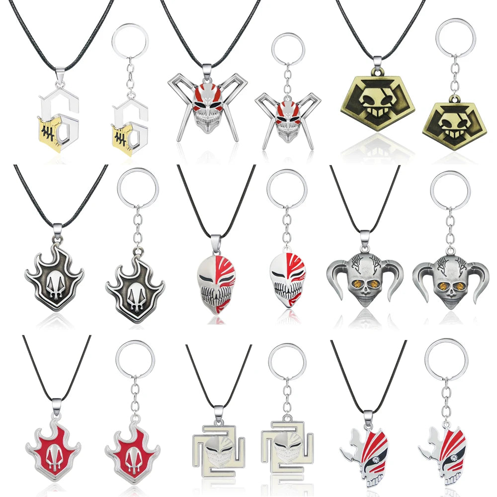 BLEACH Kurosaki Ichigo False Mask Keychain Necklace