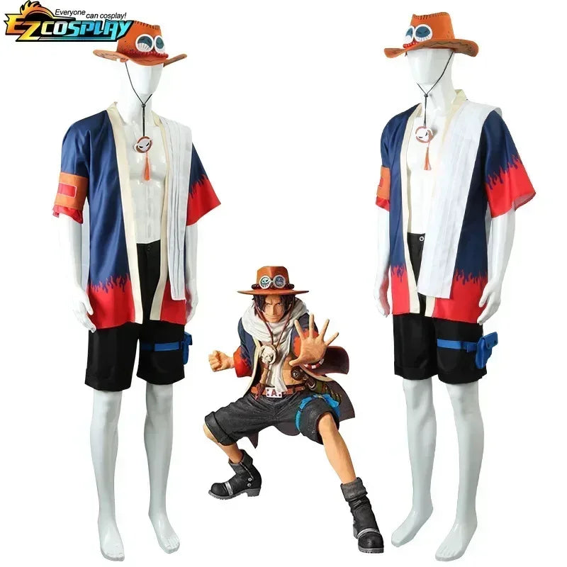 One Piece Portgas D. Ace Cosplay Costume set