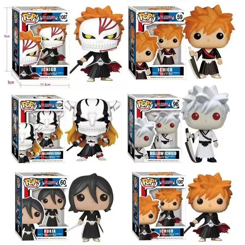 BLEACH Hollow Ichigo,  Kurosaki Ichigo,  Rukia Figure Doll Toys 10cm Funko Pop