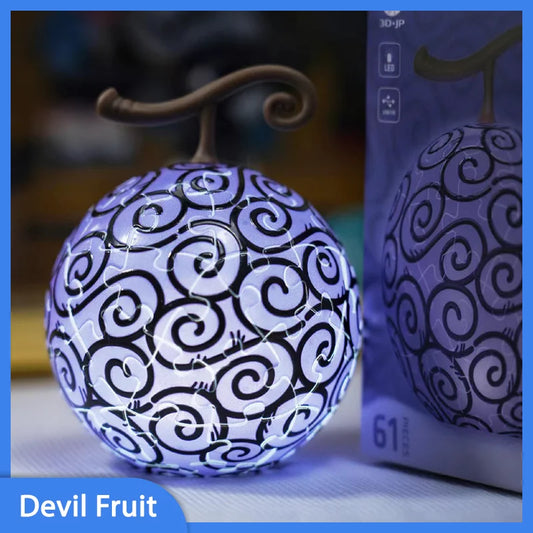 One Piece Anime Figure Devil Fruit 3D Puzzles Decoration - USB Lamp Stereo Night Light