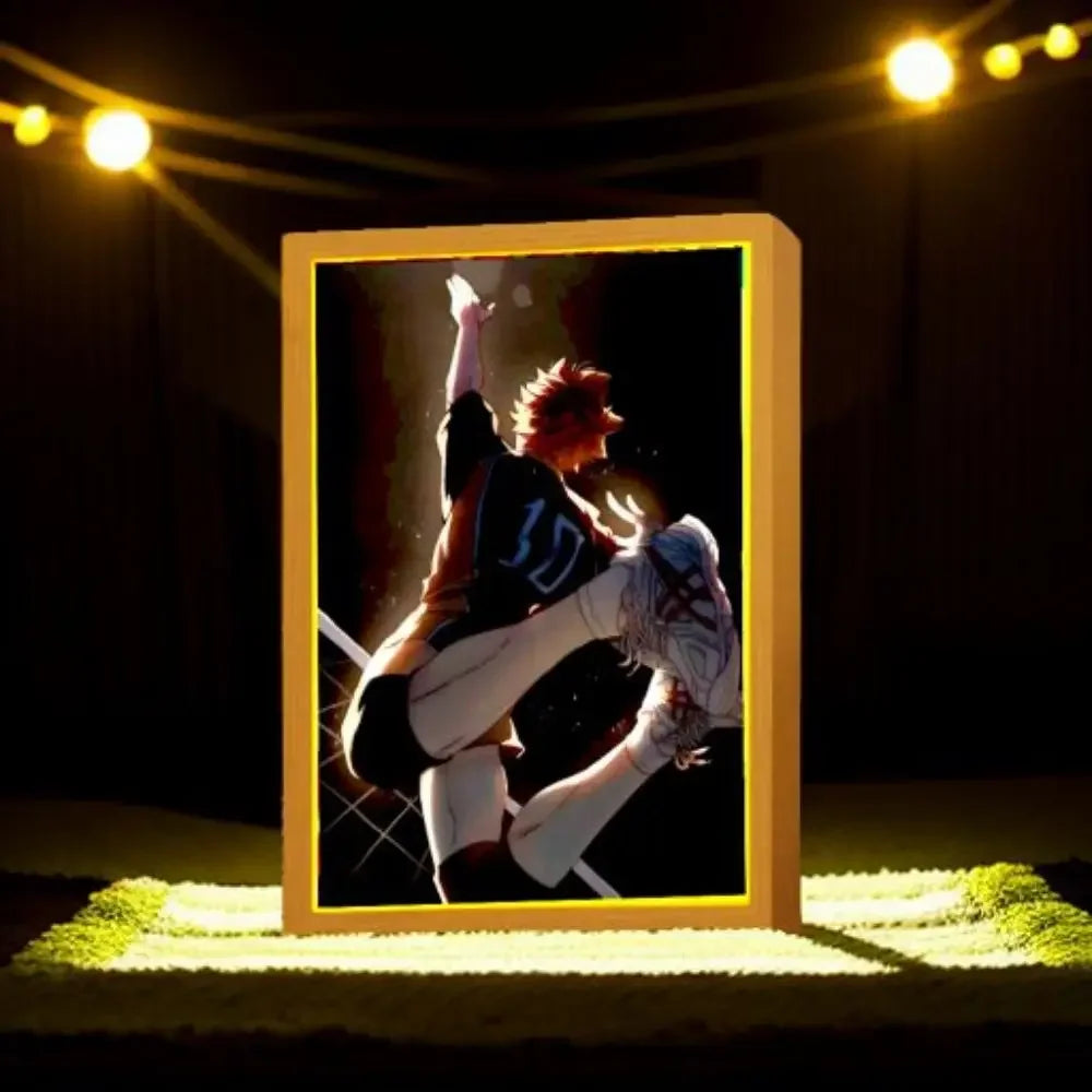 Haikyuu Anime Shoyo Hinata Photo in Frame with Led Night